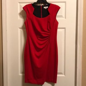 Calvin Klein mini red cocktail dress